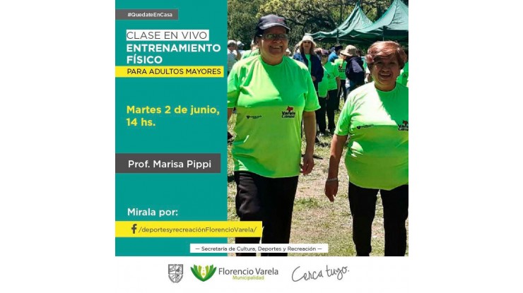 Entrenamiento para adultos mayores online y en vivo